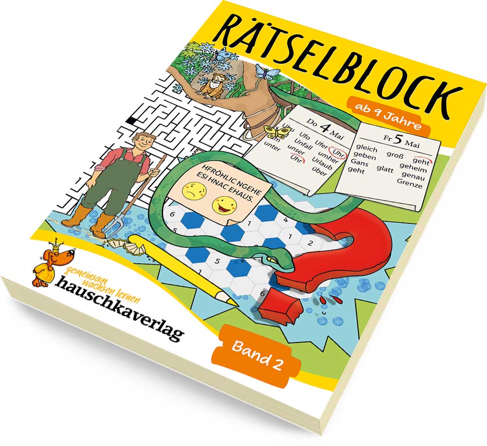 Beispielinhalt (Bild) Rätselblock ab 9 Jahre - Band 2