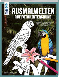 Vorderes Coverbild Ausmalwelten auf Fotohintergrund