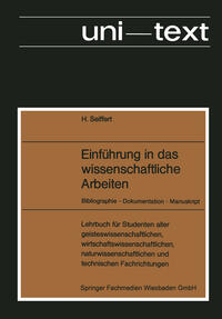 Vorderes Coverbild Einführung in das wissenschaftliche Arbeiten
