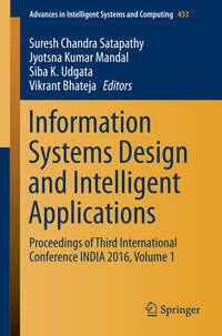 Vorderes Coverbild Information Systems Design and Intelligent Applications