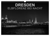 Vorderes Coverbild Dresden - Elbflorenz bei Nacht (Wandkalender 2025 DIN A3 quer), CALVENDO Monatskalender