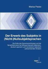 Vorderes Coverbild Der Erwerb des Subjekts in (Nicht-)Nullsubjektsprachen
