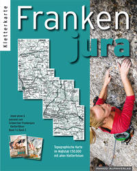Vorderes Coverbild Kletterkarte Frankenjura