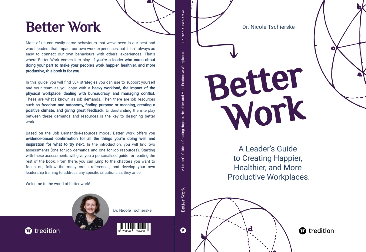 Gesamtes Coverbild Better Work - with 50+ strategies for less stress and burnout, more engagement and better mental health