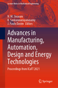 Vorderes Coverbild Advances in Manufacturing, Automation, Design and Energy Technologies