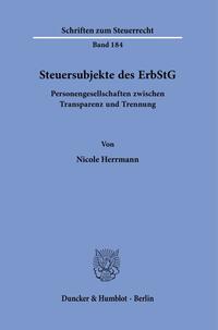 Vorderes Coverbild Steuersubjekte des ErbStG.
