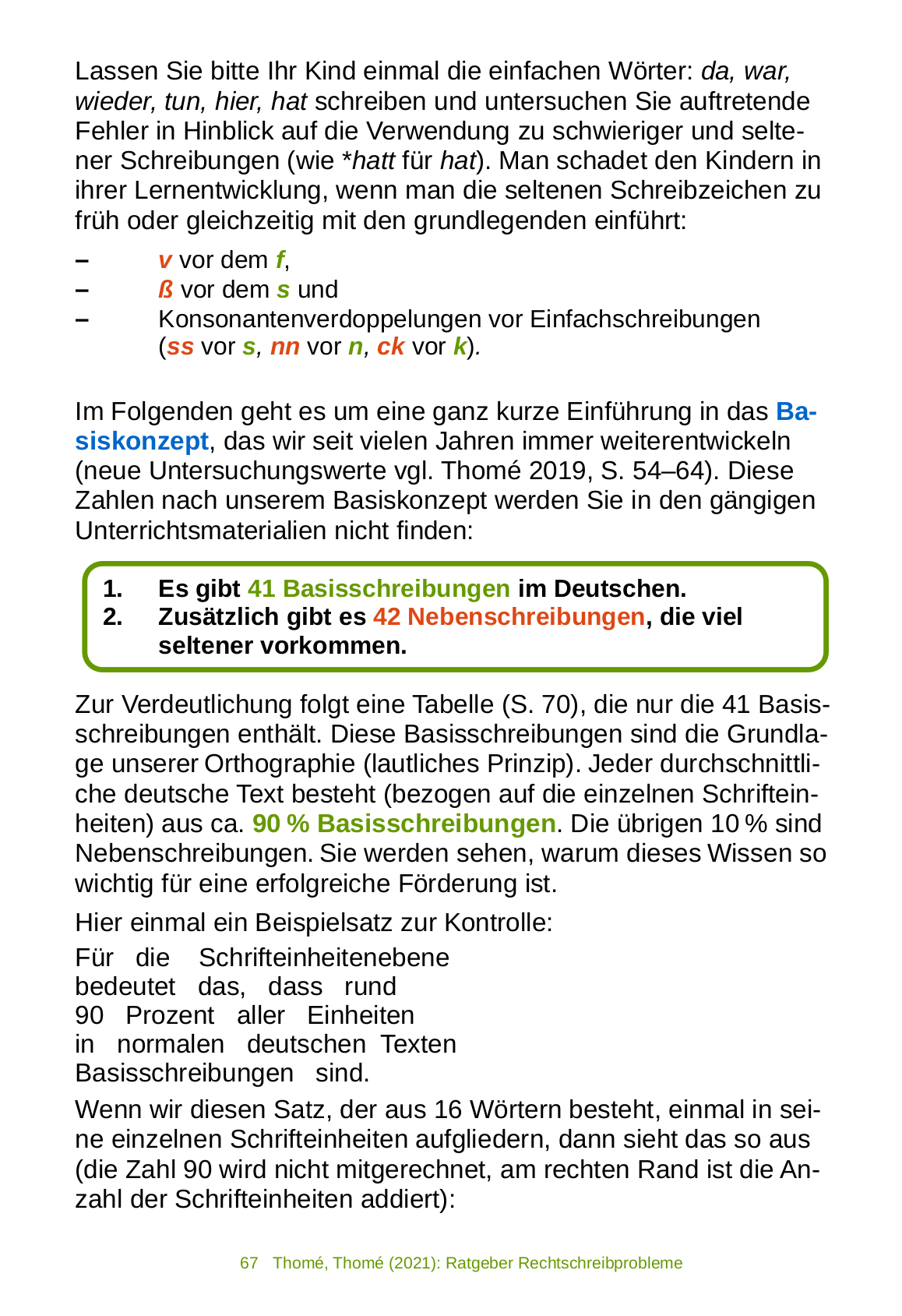 Beispielinhalt (Bild) Ratgeber Rechtschreibprobleme (LRS/Legasthenie)