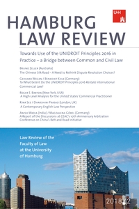 Vorderes Coverbild Hamburg Law Review 2018/2