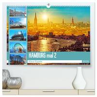 Vorderes Coverbild Hamburg mal 2 (hochwertiger Premium Wandkalender 2025 DIN A2 quer), Kunstdruck in Hochglanz