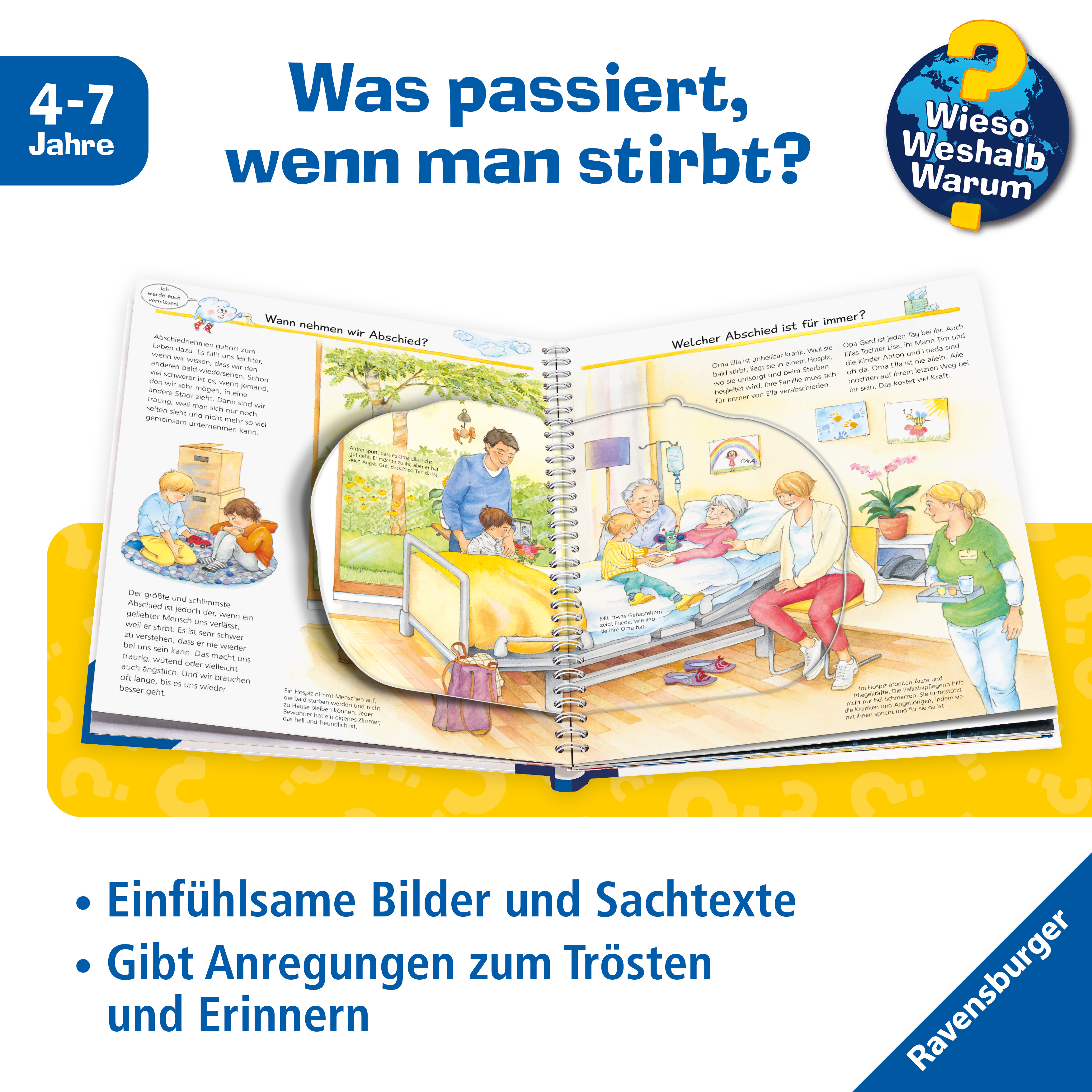 Beispielinhalt (Bild) Wieso? Weshalb? Warum? Kernreihe, Band 42 - Abschied, Tod und Trauer