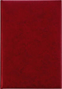 Vorderes Coverbild Zettler - Buchkalender 2025 rot, 14,5x21cm, Taschenkalender mit 336 Seiten im wattiertem Kunststoffeinband, 7 Tage auf 6 Seiten, Tages- und Wochenzählung und deutsches Kalendarium