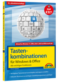 Vorderes Coverbild Tastenkombinationen für Windows 11, 10, 8.1, 7 & Microsoft 365, Office 2024 - 2010 - Alle wichtigen Funktionen