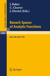 Vorderes Coverbild Banach Spaces of Analytic Functions.