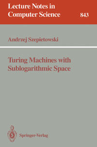 Vorderes Coverbild Turing Machines with Sublogarithmic Space