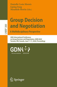 Vorderes Coverbild Group Decision and Negotiation: A Multidisciplinary Perspective