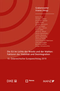 Vorderes Coverbild Die EU im Lichte des Brexits und der Wahlen Europarechtstag 2019