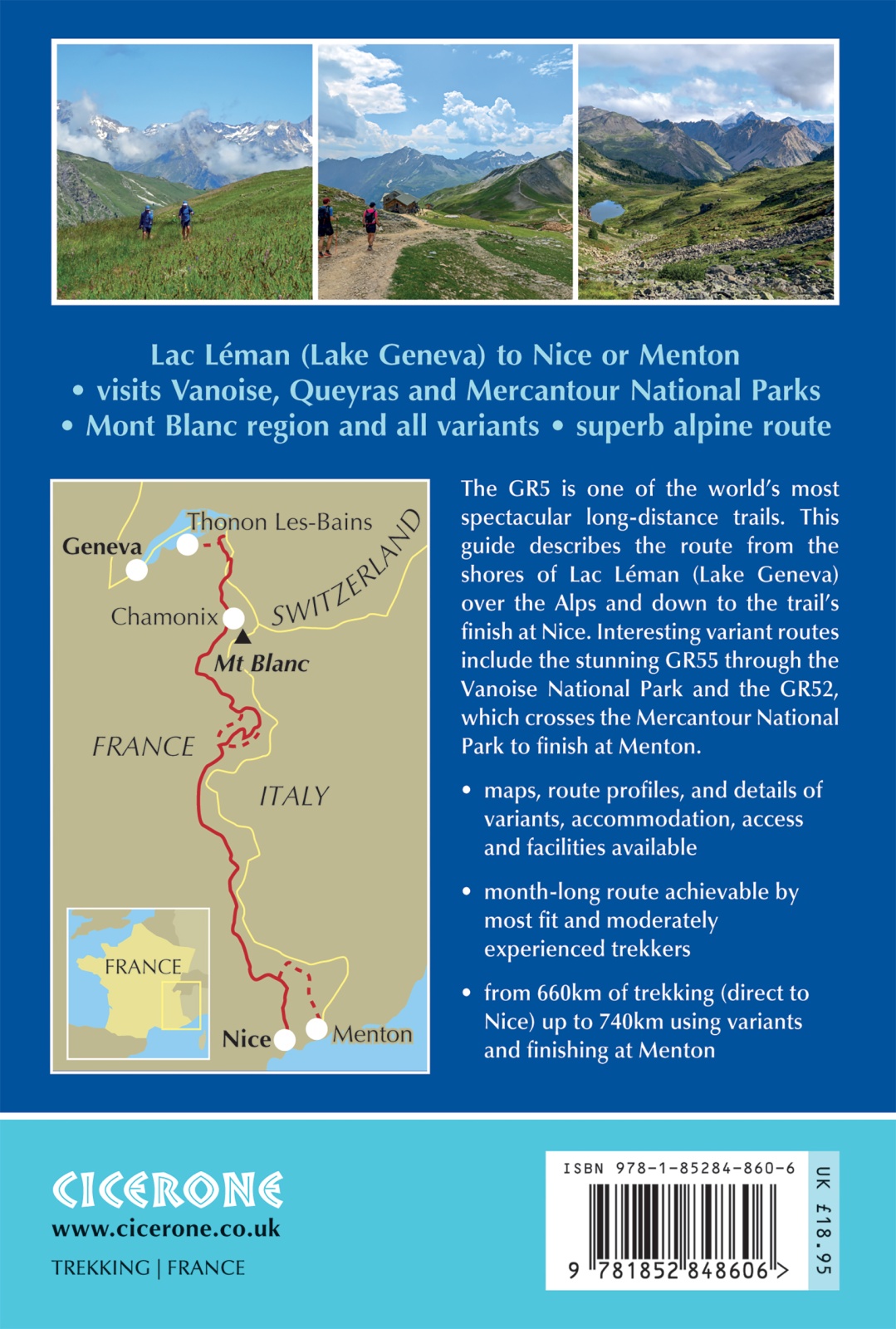 Rückseitencover The GR5 Trail - Through the French Alps
