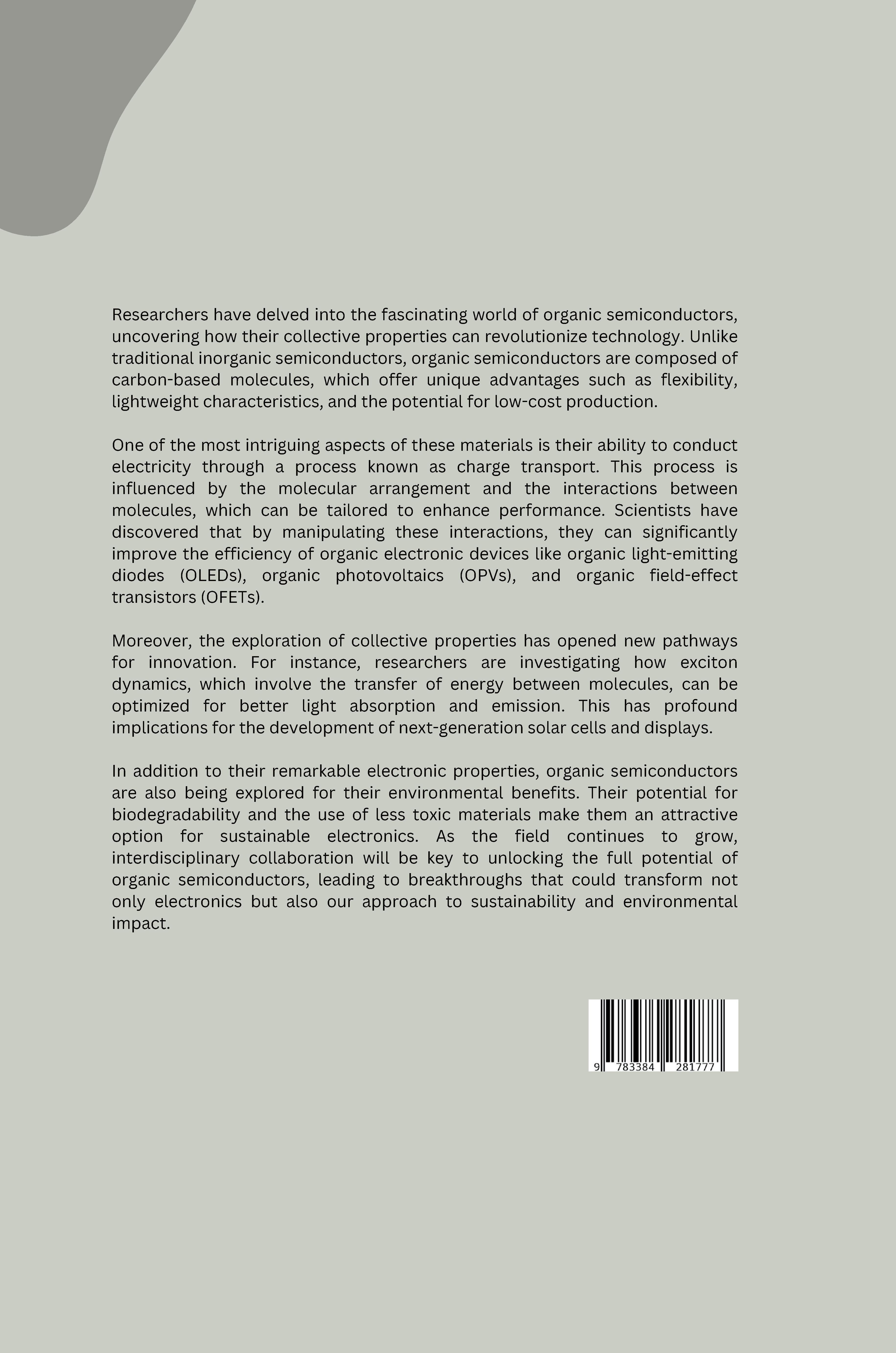 Rückseitencover Powering the Future: Tailoring Organic Semiconductors for Efficient Devices