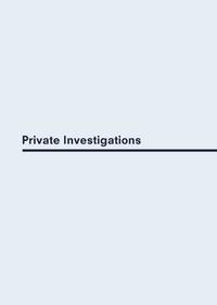 Vorderes Coverbild Private Investigations