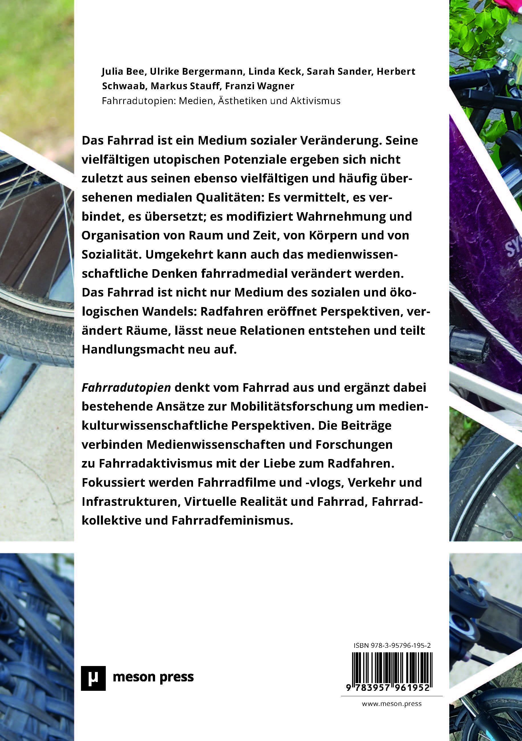 Rückseitencover Fahrradutopien