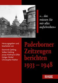 Vorderes Coverbild Paderborner Zeitzeugen berichten 1933 - 1948