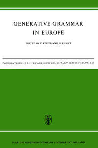 Vorderes Coverbild Generative Grammar in Europe
