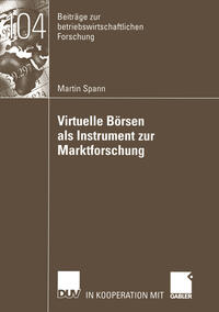 Vorderes Coverbild Virtuelle Börsen als Instrument zur Marktforschung