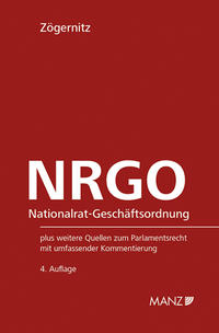 Vorderes Coverbild Nationalrat-Geschäftsordnung NRGO