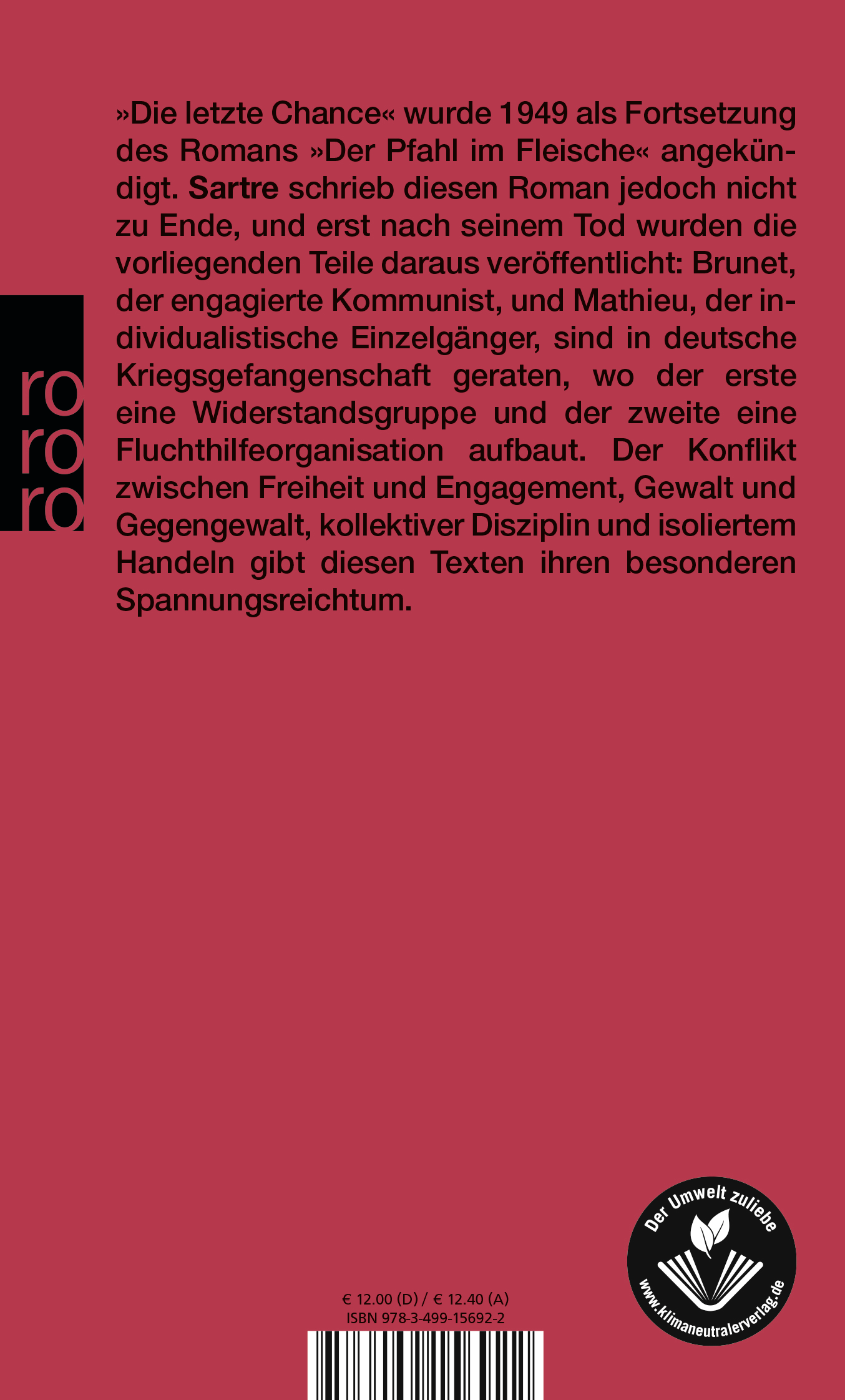 Rückseitencover Die letzte Chance