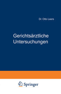 Vorderes Coverbild Gerichtsärztliche Untersuchungen