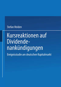 Vorderes Coverbild Kursreaktionen auf Dividendenankündigungen