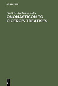 Vorderes Coverbild Onomasticon to Cicero's Treatises