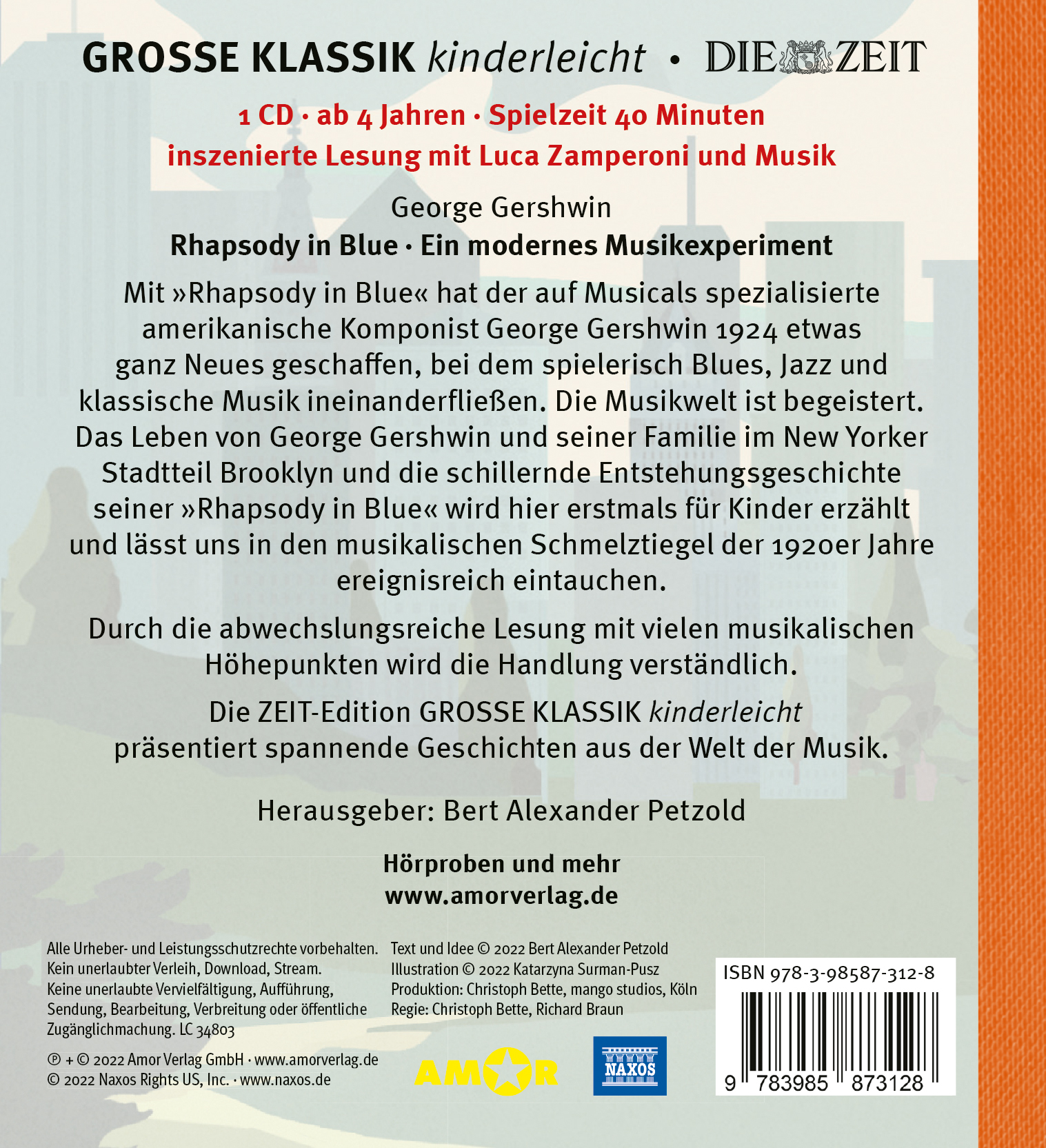 Rückseitencover Rhapsody in Blue. Ein modernes Musikexperiment.