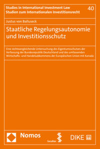 Vorderes Coverbild Staatliche Regelungsautonomie und Investitionsschutz