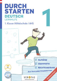 Vorderes Coverbild Durchstarten Deutsch 1. Klasse Mittelschule/AHS Lernhilfe