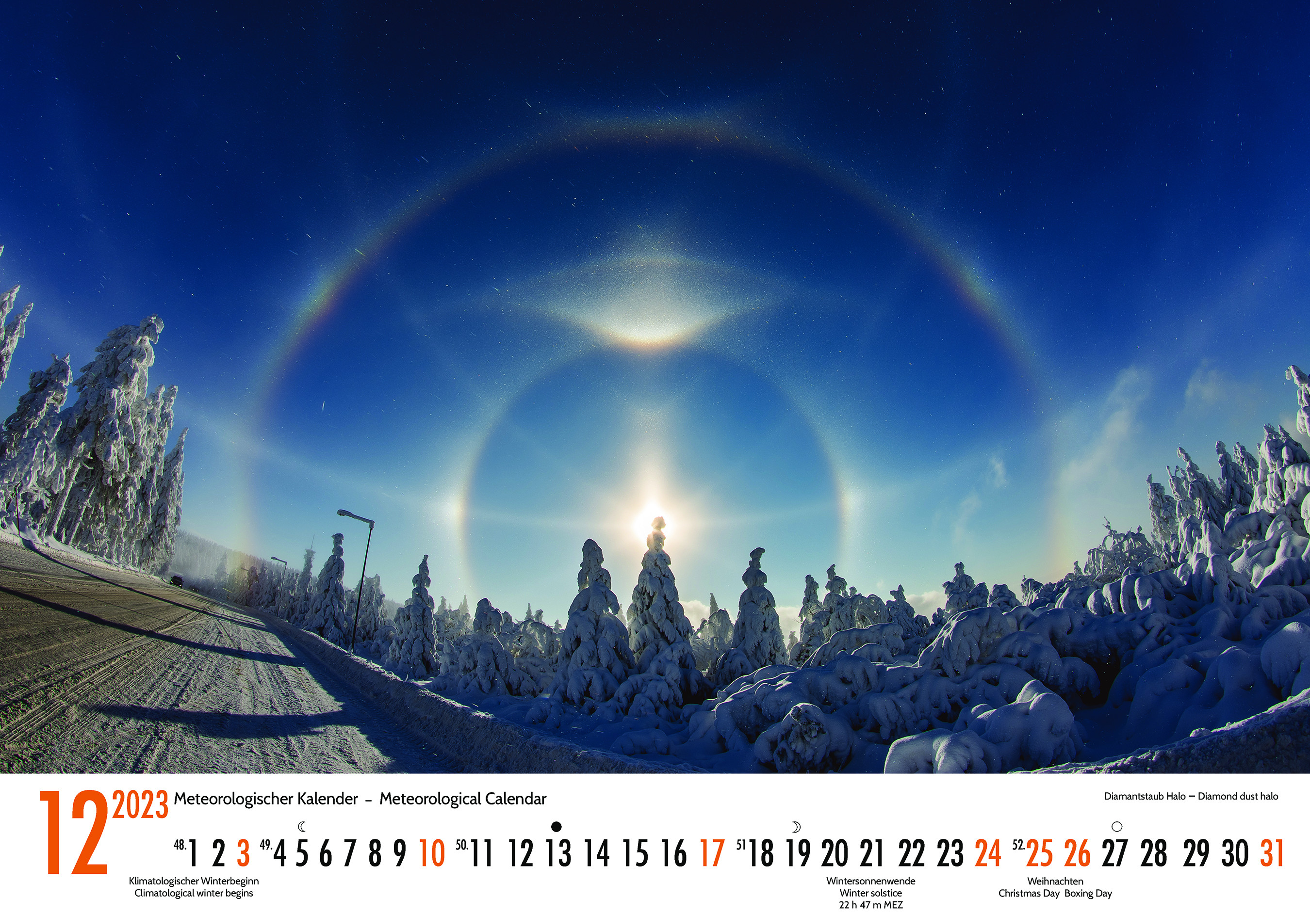 Beispielinhalt (Bild) Meteorologischer Kalender 2023- Meteorological Calendar