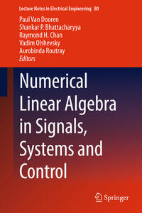 Vorderes Coverbild Numerical Linear Algebra in Signals, Systems and Control