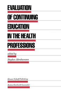 Vorderes Coverbild Evaluation of Continuing Education in the Health Professions