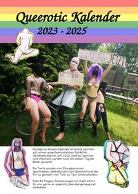 Vorderes Coverbild Queerotic Kalender 2023-2025