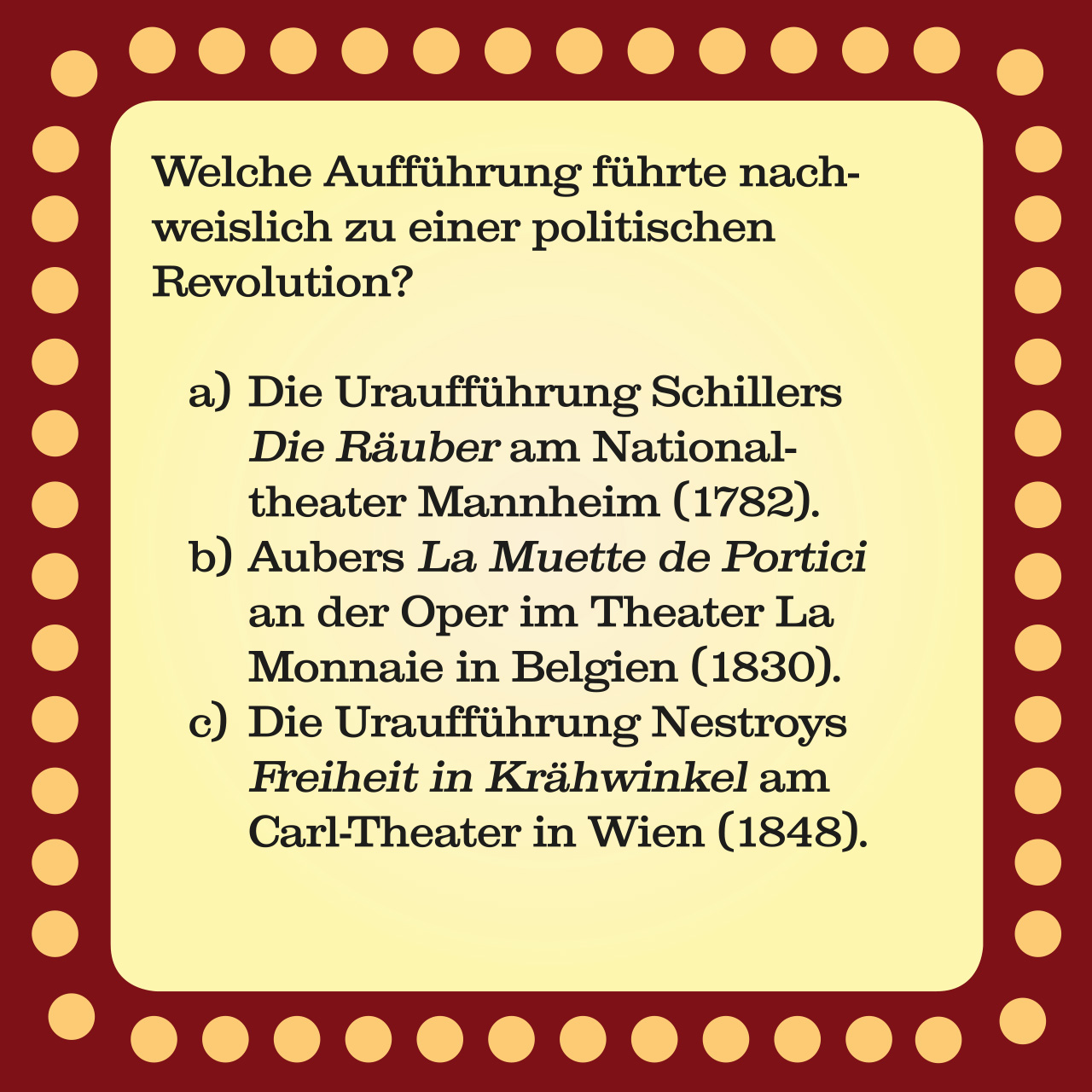 Beispielinhalt (Bild) Das Theater-Quiz