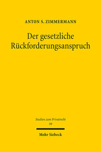 Vorderes Coverbild Der gesetzliche Rückforderungsanspruch