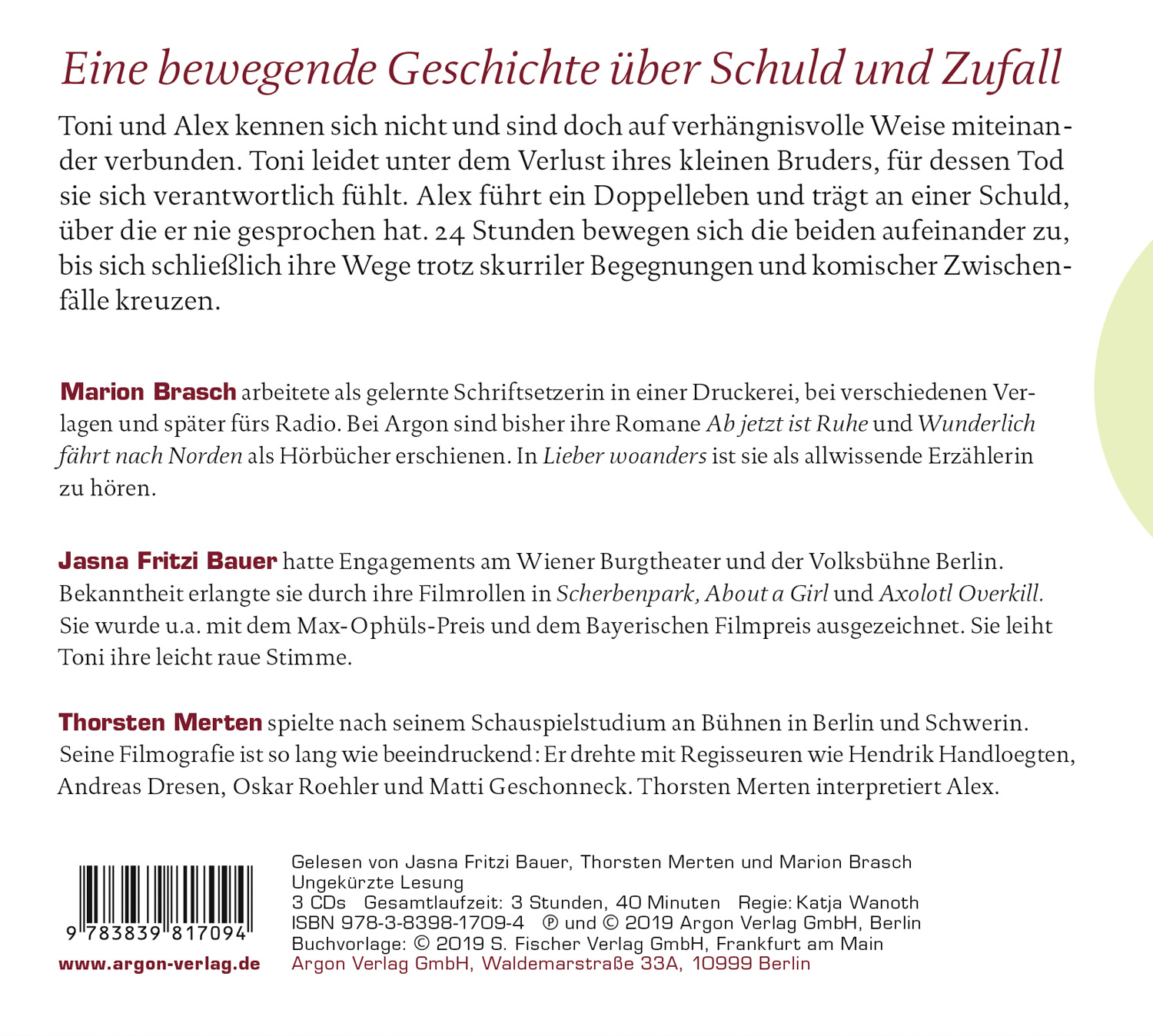 Rückseitencover Lieber woanders