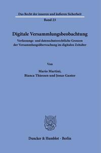 Vorderes Coverbild Digitale Versammlungsbeobachtung.