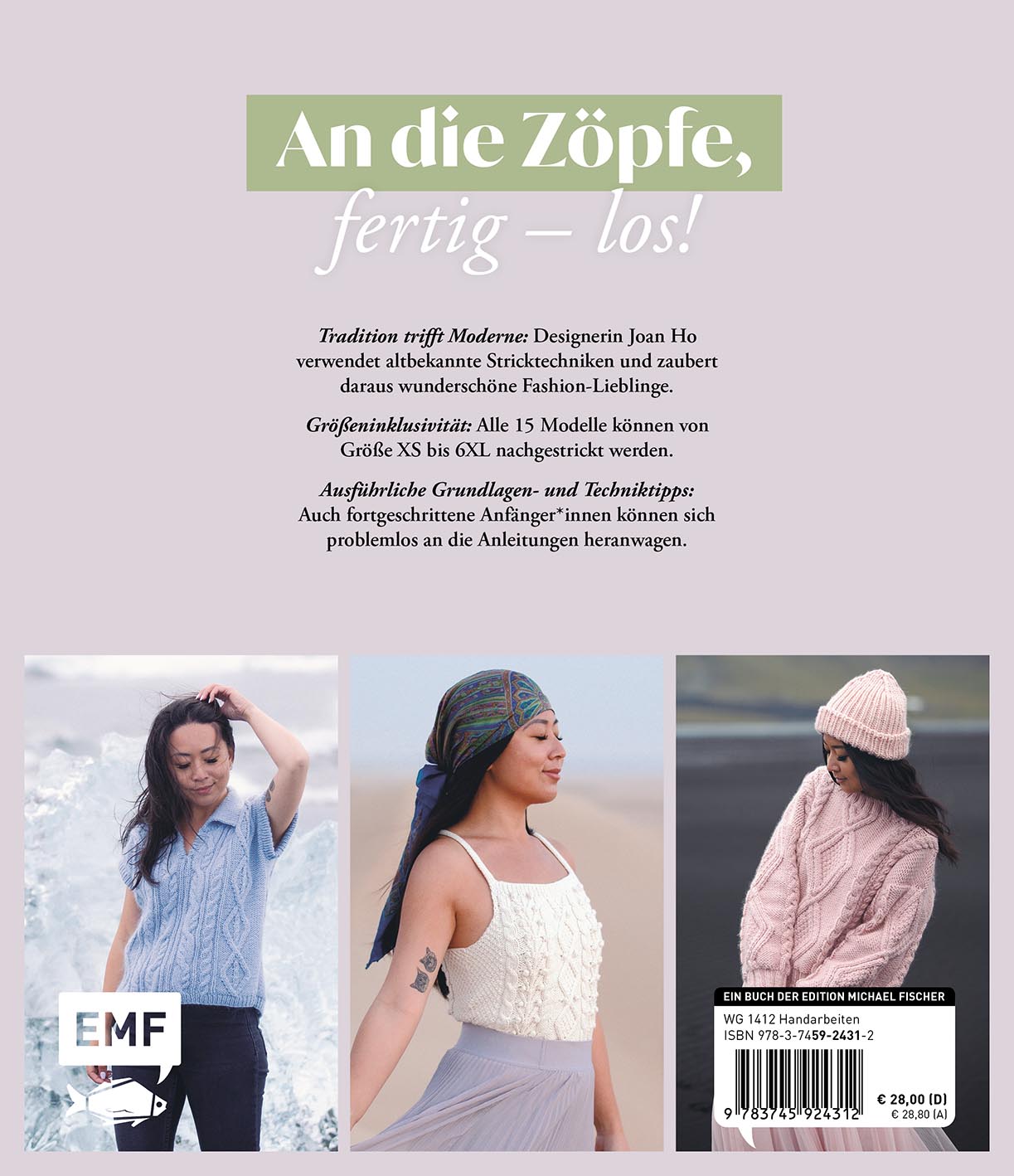 Rückseitencover Moderne Zopfmuster stricken