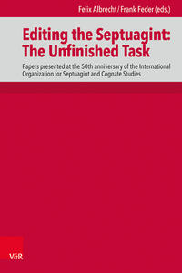 Vorderes Coverbild Editing the Septuagint: The Unfinished Task