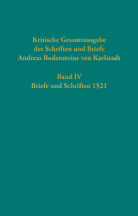Vorderes Coverbild Kritische Gesamtausgabe der Schriften und Briefe Andreas Bodensteins von Karlstadt
