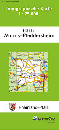Vorderes Coverbild TK25 6315 Worms-Pfeddersheim
