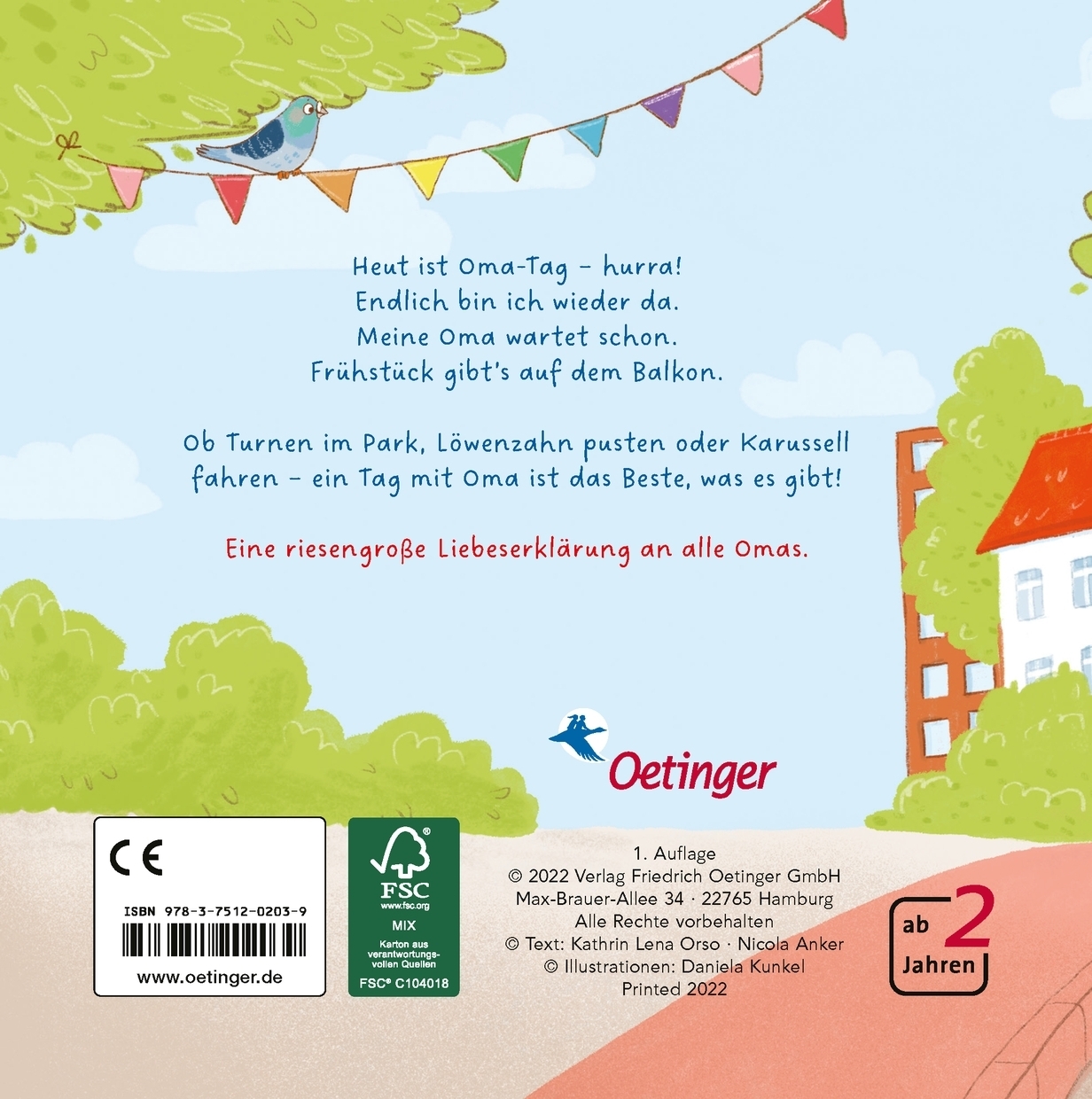 Rückseitencover Heute ist Oma-Tag – hurra!