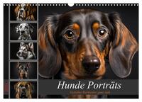 Vorderes Coverbild Hunde Porträts (Wandkalender 2025 DIN A3 quer), CALVENDO Monatskalender