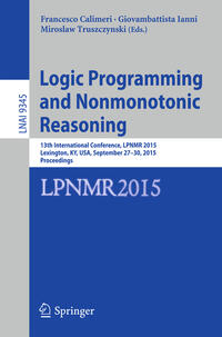 Vorderes Coverbild Logic Programming and Nonmonotonic Reasoning